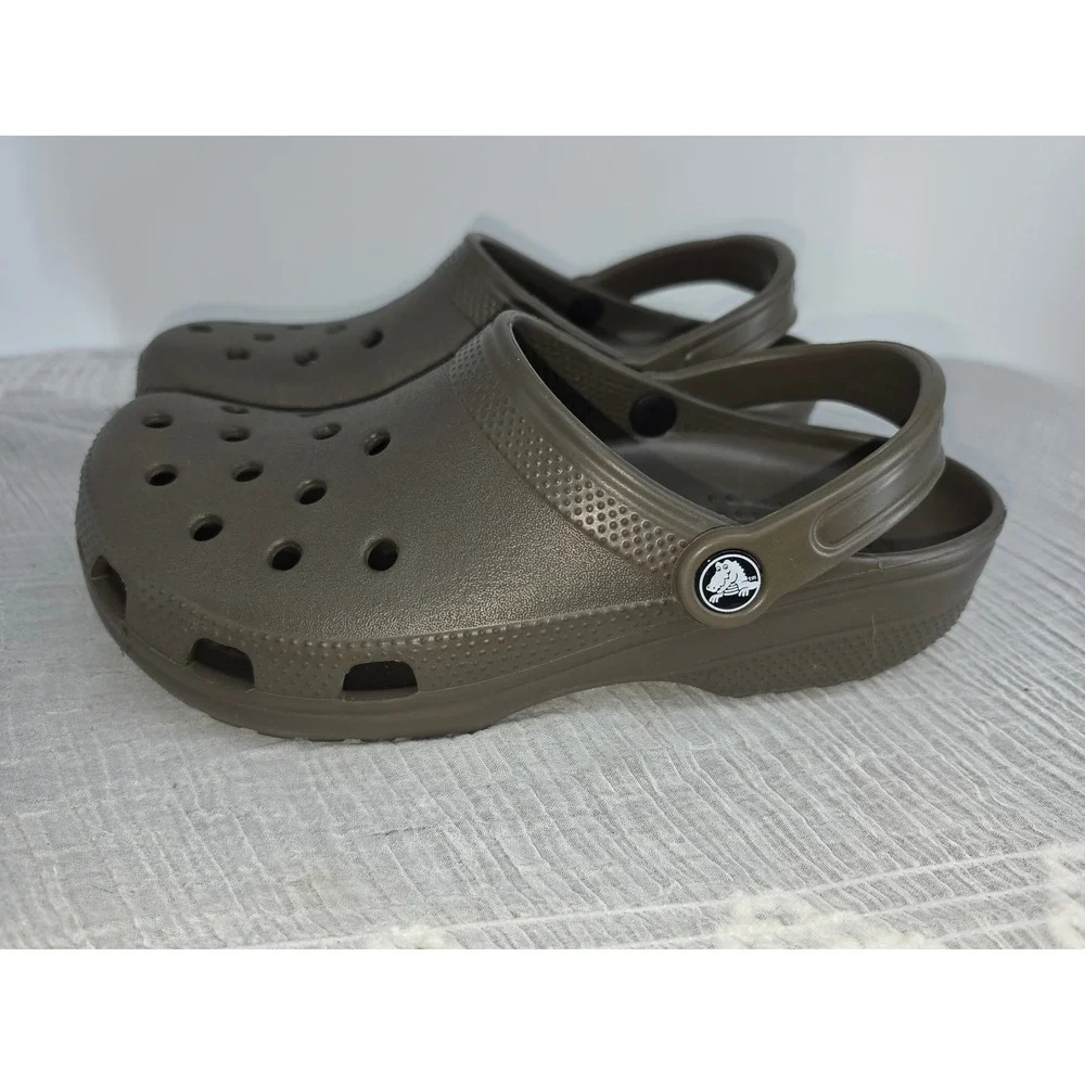 Crocs Classic Clogs Chocolate Brown Mens 7 Womens 9 Slip On Shoes M7 W9